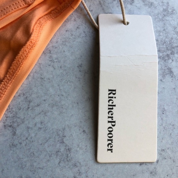 RicherPoorer Womens High Cut Brief Panty Mesh Sides Small Cantalope - Picture 9 of 11